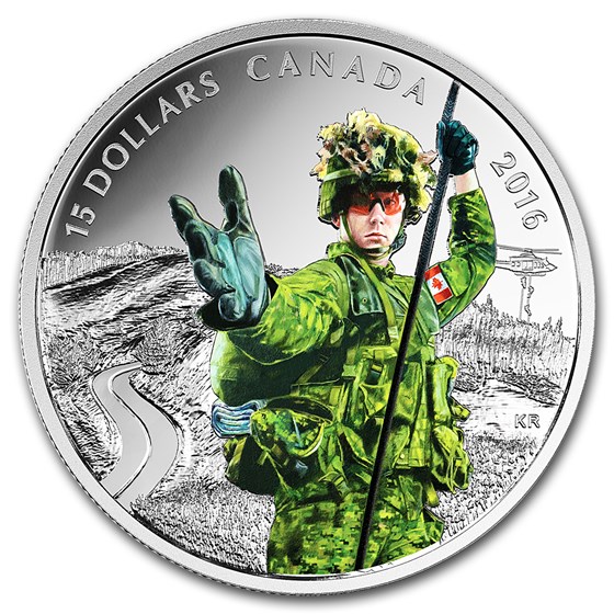 2016 Canada 2/3 oz Silver $15 National Heroes Military 2016 Canada 2/3 oz Silver $15 National Heroes Military